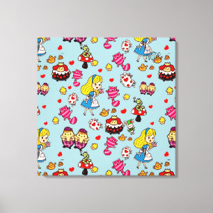 Alice Wonderland Mad Hatter Cat Doodle Art von Lea Leinwanddruck