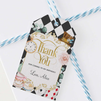 Alice Wunderland mad hatte Tee Gastgeschenk Geschenkanhänger