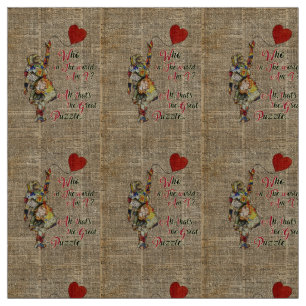 Alice, wütendes Hutmacher &Rabbit Vintages Stoff