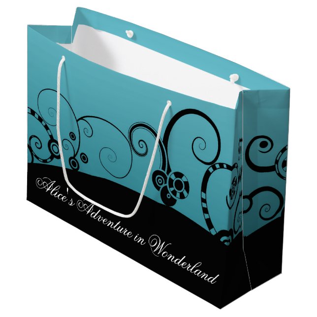 Alice's Adventure in Wonderland Große Geschenktüte (Vorderseite Schrägansicht)
