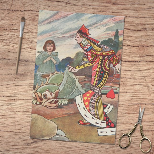 Alice's Adventures in Wonderland Queen Griffin Seidenpapier (Von Creator hochgeladen)
