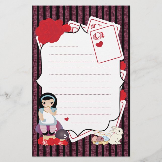 Alices Anmerkungen Briefpapier (Vorderseite)