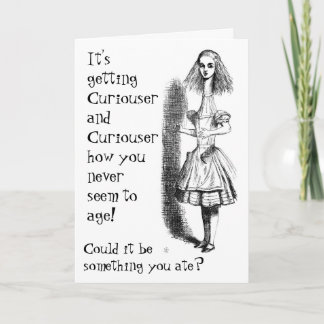Alice's Curiouser Birthday Card Karte