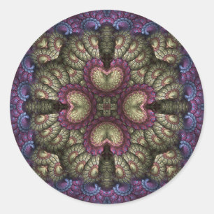 Alices runde Aufkleber Aster-II