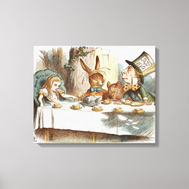 Alice's Tea Party Leinwanddruck (Vorderseite)
