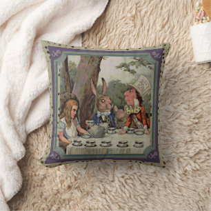 Alice's Tea Party Mad Hatter Wonderland Rahmen Kissen