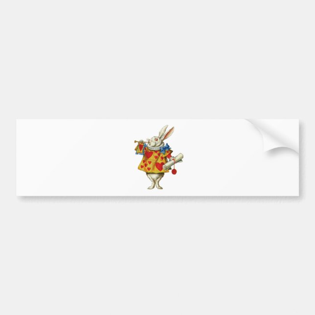 ALICE'S WHITE RABBIT AUTOAUFKLEBER (Vorne)