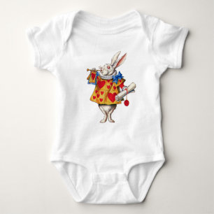 ALICE'S WHITE RABBIT IN WONDERLAND BABY STRAMPLER