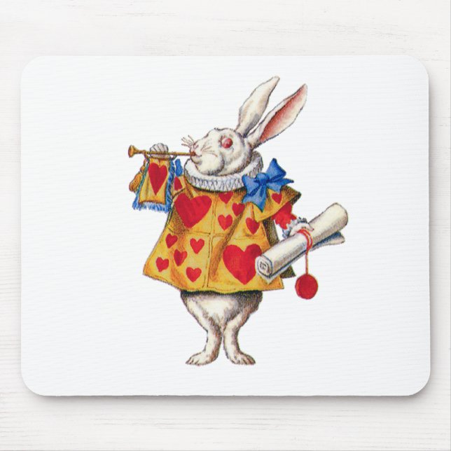ALICE'S WHITE RABBIT IN WONDERLAND MOUSEPAD (Vorne)