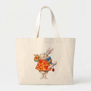 ALICE'S WHITE RABBIT JUMBO STOFFBEUTEL