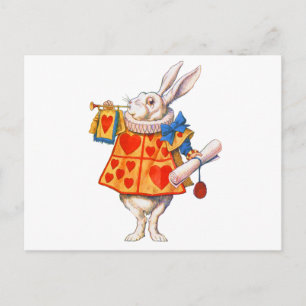 ALICE'S WHITE RABBIT POSTKARTE
