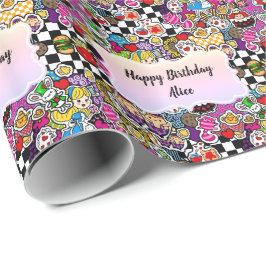 Alice's Wonderland Mad Hatter Tea Party INVITE Geschenkpapier