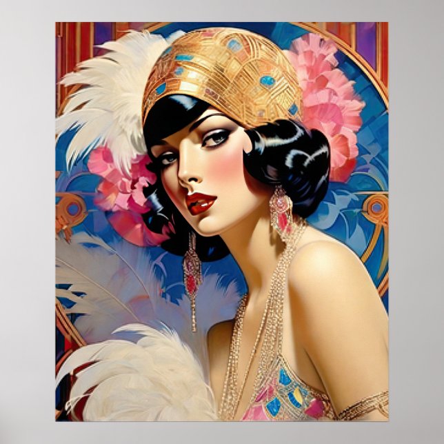 Alicia An Art Deco Flapper Poster (Vorne)