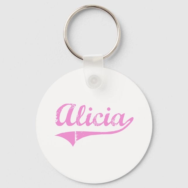 Alicia Classic Style Name Schlüsselanhänger (Vorderseite)