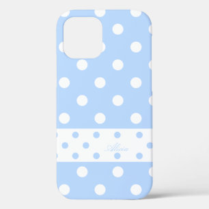 Alicia - Individuelle Name Polka Dots Blue iPhone  Case-Mate iPhone Hülle