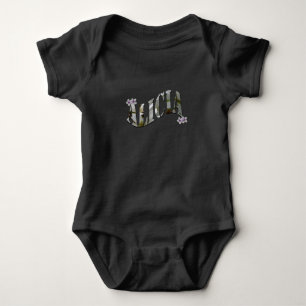 Alicia, Mädchenname aus Blüten, Baby Bodysu Strampler