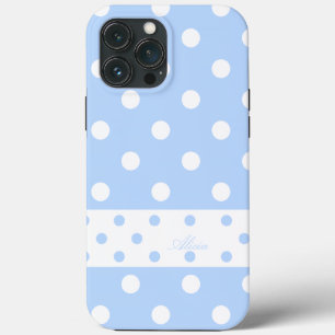 Alicia - Niedliche Polka Dots Pastel Blue iPhone C Case-Mate iPhone Hülle