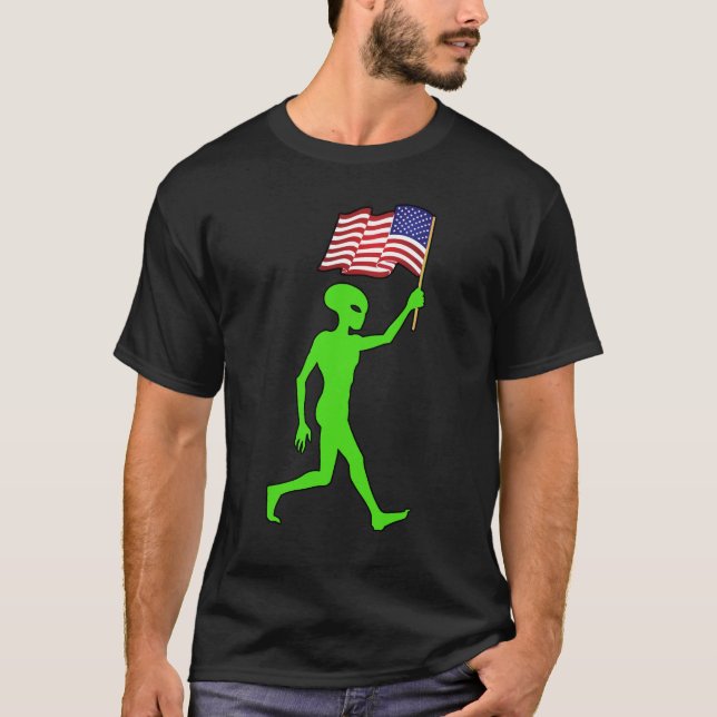 ALIEN 4. Juli Tag der Unabhängigkeit T-Shirt (Vorderseite)