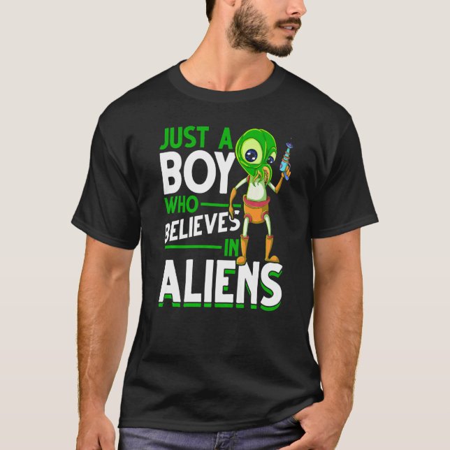 Alien Abduction Boys Science Fiction Extraterrestr T-Shirt (Vorderseite)