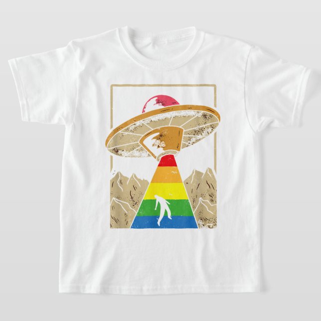 Alien Abduction Gay Pride Gaylien Lgbt T-Shirt (Ablage )