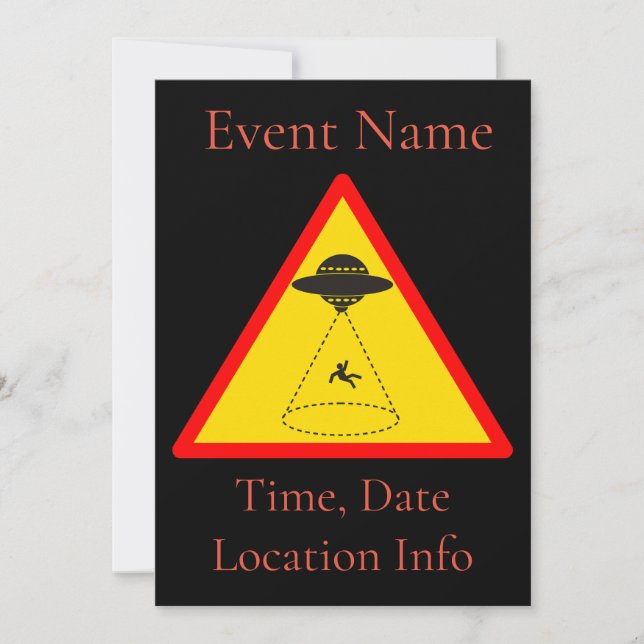 Alien Abduction UFO Thunder_Cove Einladung (Vorderseite)