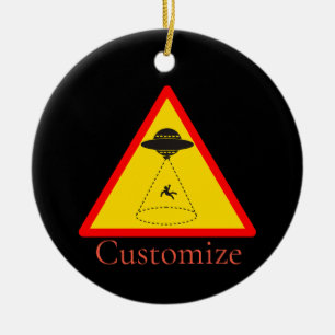 Alien Abduction UFO Thunder_Cove Keramik Ornament