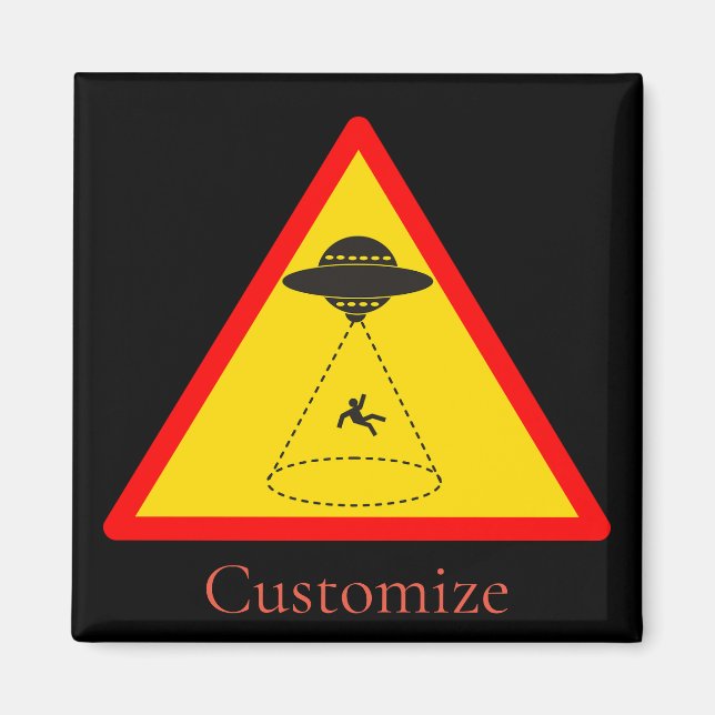 Alien Abduction UFO Thunder_Cove Magnet (Vorne)