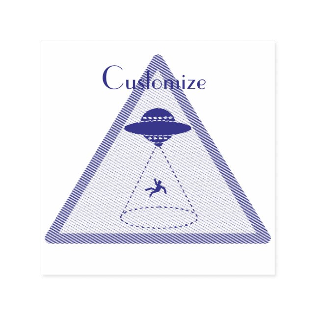 Alien Abduction UFO Thunder_Cove Permastempel (Design)