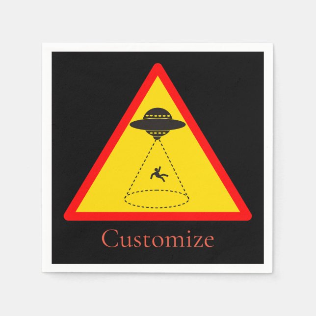 Alien Abduction UFO Thunder_Cove Serviette (Vorderseite)