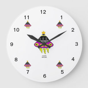 Alien-Abduktions-Acrylwand-Uhr Große Wanduhr
