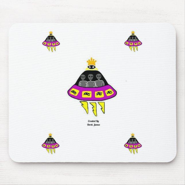 Alien-Abduktions-Mausunterlage Mousepad (Vorne)