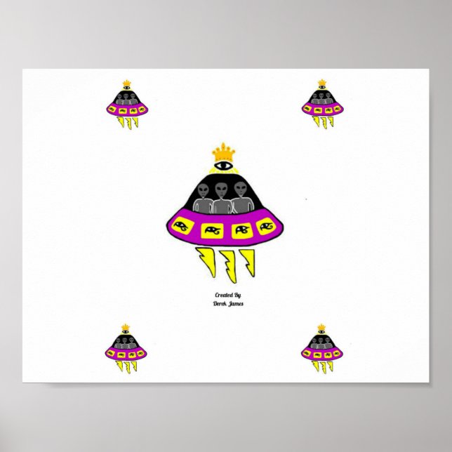Alien-Abduktions-Plakat Poster (Vorne)