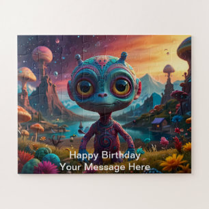 Alien Adventure in Fantasy Mushroom Forest Puzzle