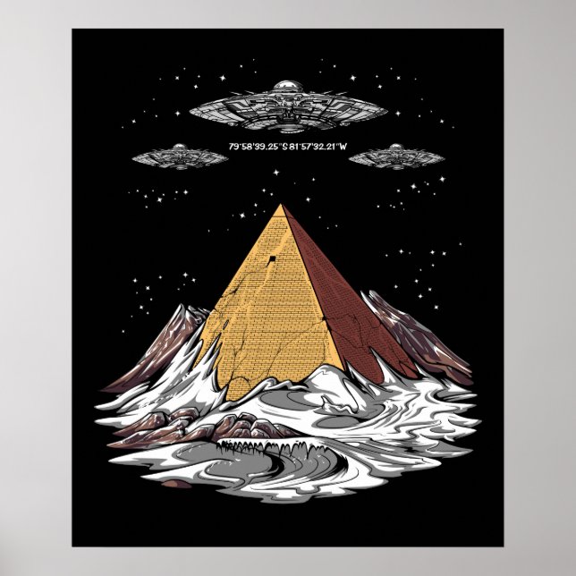 Alien Ägyptische Pyramiden Antarktis Verschwörung Poster (Vorne)