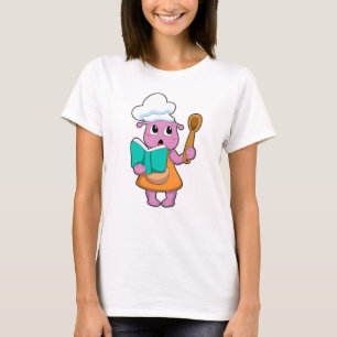 Alien als Koch mit Kochbuch T-Shirt