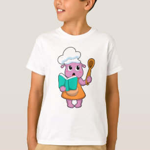 Alien als Koch mit Kochbuch T-Shirt