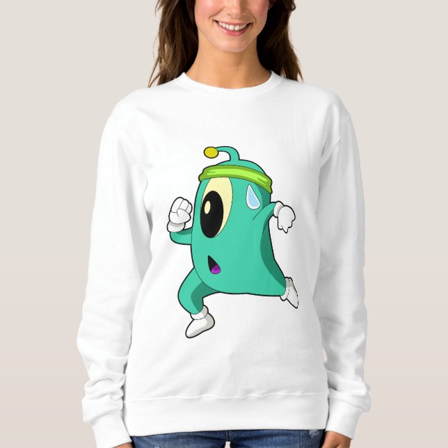 Alien als Runner Sweatshirt (Vorderseite)