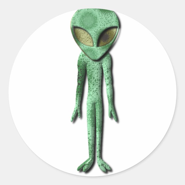 Alien als Sticker (Vorderseite)