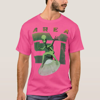 Alien Area 51 Shirt Ufo Green Man Flying Saucer Sp