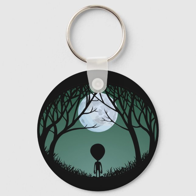 Alien Art Key Chain Extraterrestrische Geschenke & Schlüsselanhänger (Vorderseite)