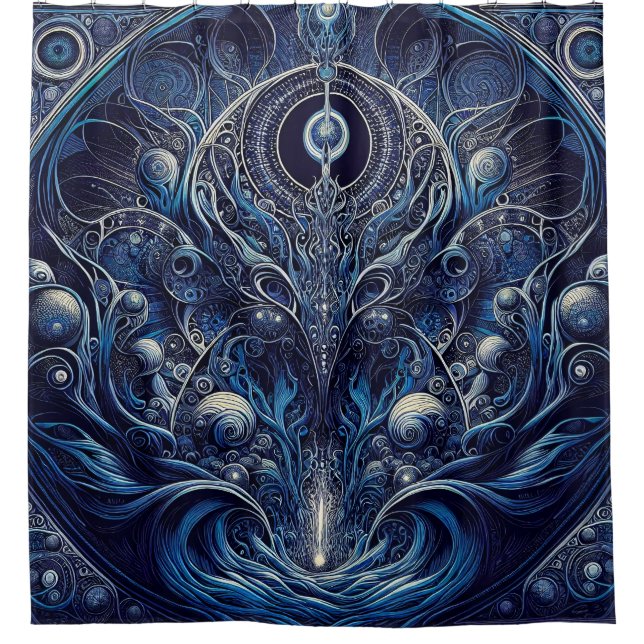 Alien Art Nouveau Duschvorhang (Vorderseite)