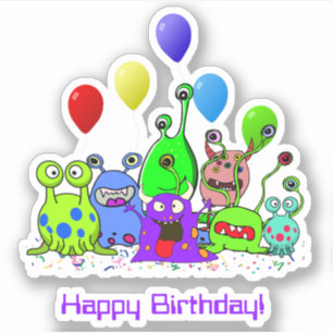 Alien Art. * Party mit Außerirdischen Aufkleber