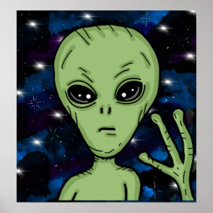 Alien Art Ufology Poster