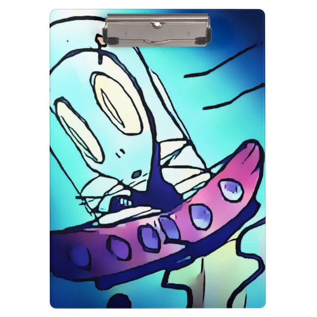 Alien Artwork Zwischenablage Klemmbrett (Vorderseite)