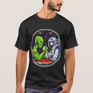 Alien-Astronaut-Armdrücken T-Shirt