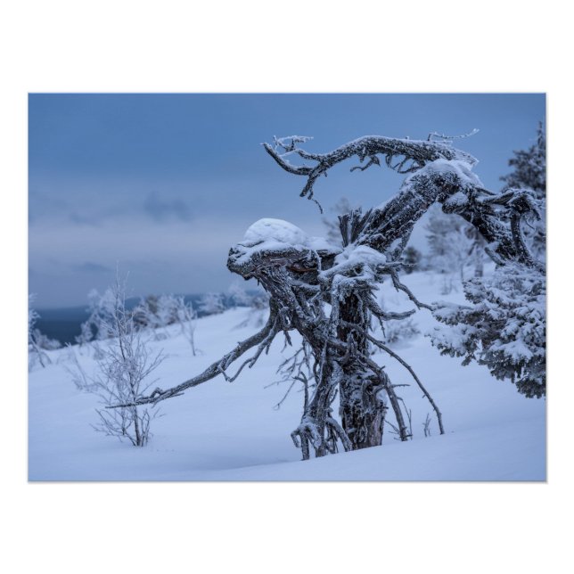 Alien aus Holz Poster (Vorderseite)