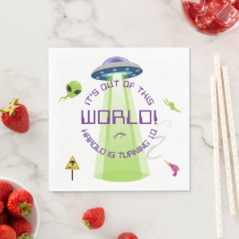 Alien Außerirdischer Geburtstag für jedes Alter Serviette