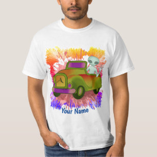 Alien Autofahren T - Shirt
