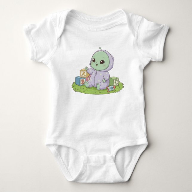 Alien Baby Bodysuit Strampler (Vorderseite)