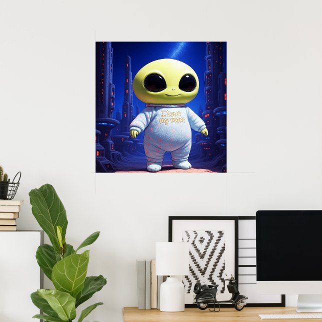 Alien Baby KI Alien  Poster (Heimbüro)